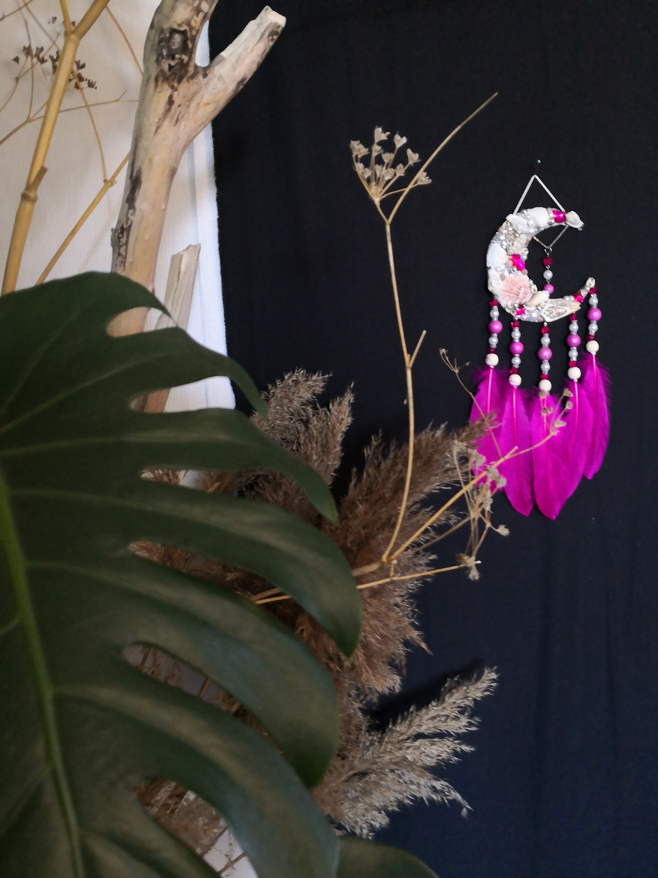 Moon Decor Wall Decorations Handmade Hammered Detailing Boho Etsy