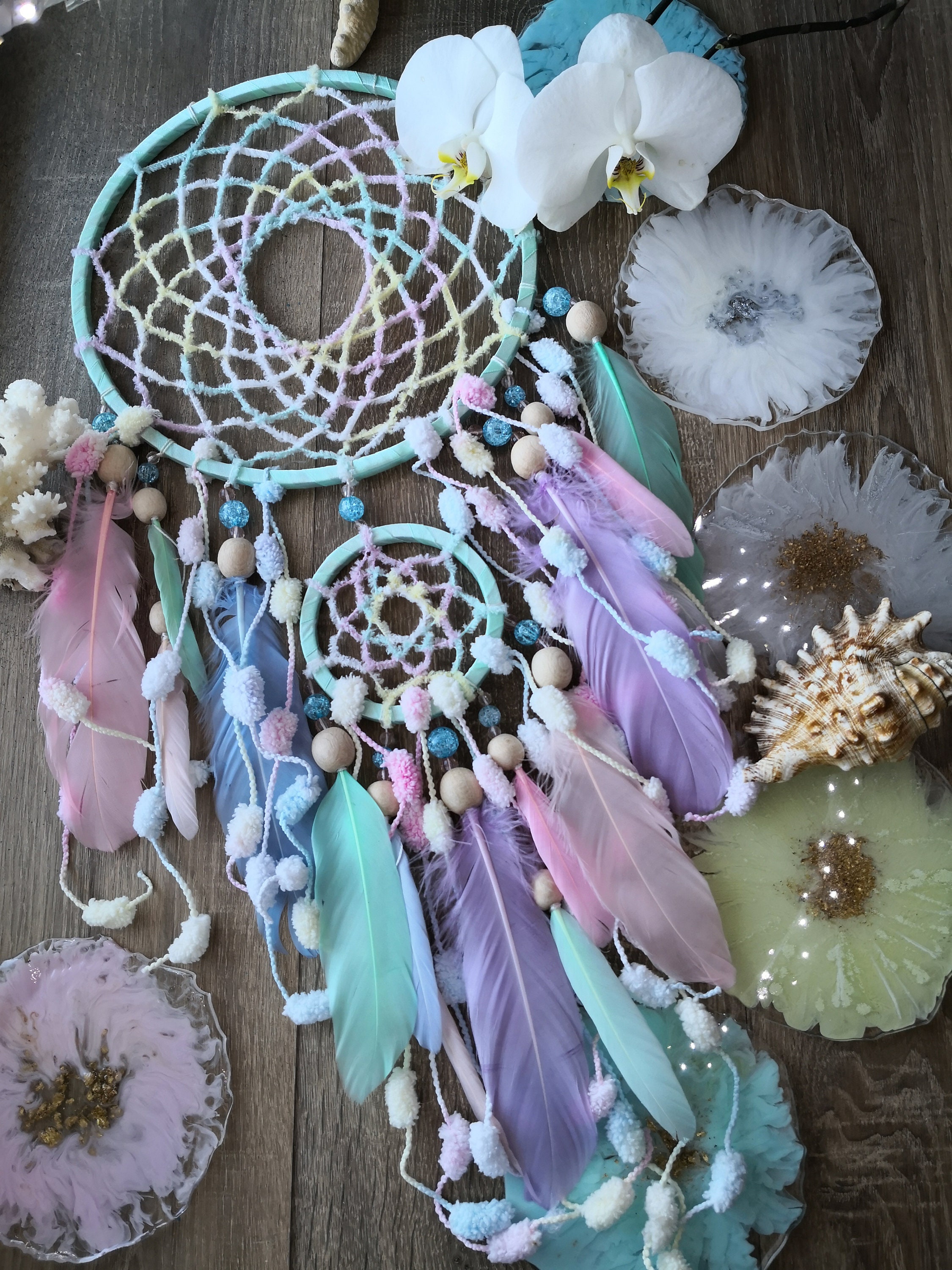 Unicorn dreamcatcher Multicolor baby dream catcher unicorn Etsy