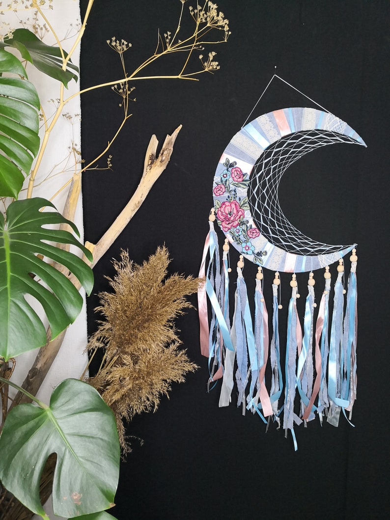 Wooden Moon Home Decor Wall Hanging Moon Etsy