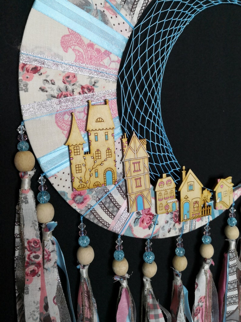 Moon Phase Wall Hanging Boho Chic Moon Garland Home Decor