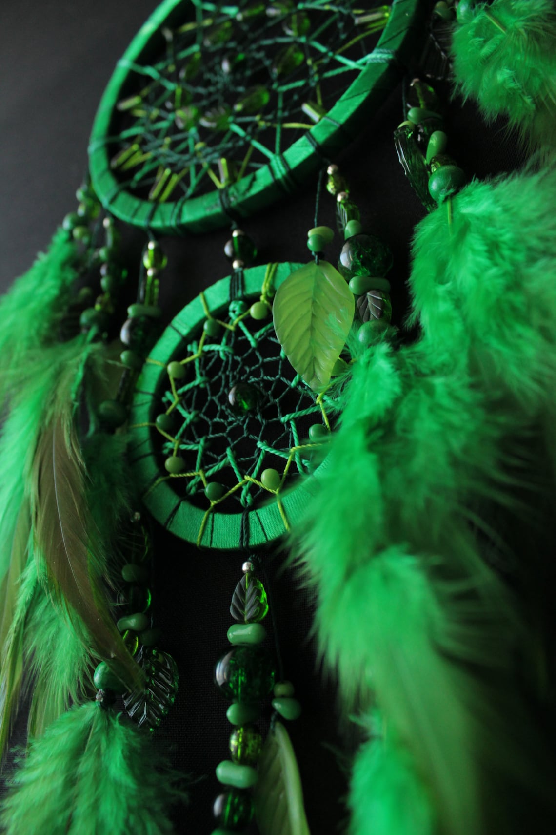 Green dream catcher small dreamcatcher home decor Etsy