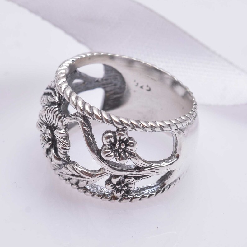 Bohemian Boho Silver Ring Hippie Ring Silver Rings Boho Jewelry Gypsy Ring Long Rings Knuckle rings Mystic Boho Ring Metalwork Ring