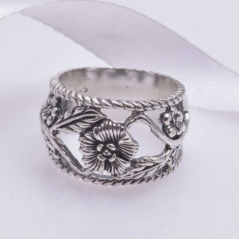 Bohemian Boho Silver Ring Hippie Ring Silver Rings Boho Jewelry Gypsy Ring Long Rings Knuckle rings Mystic Boho Ring Metalwork Ring