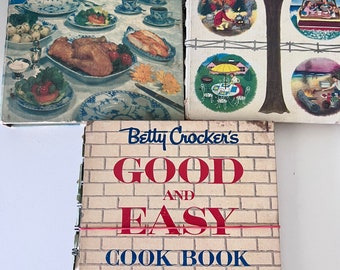 Betty Crocker 1st Edition Cookbook Set with original stand