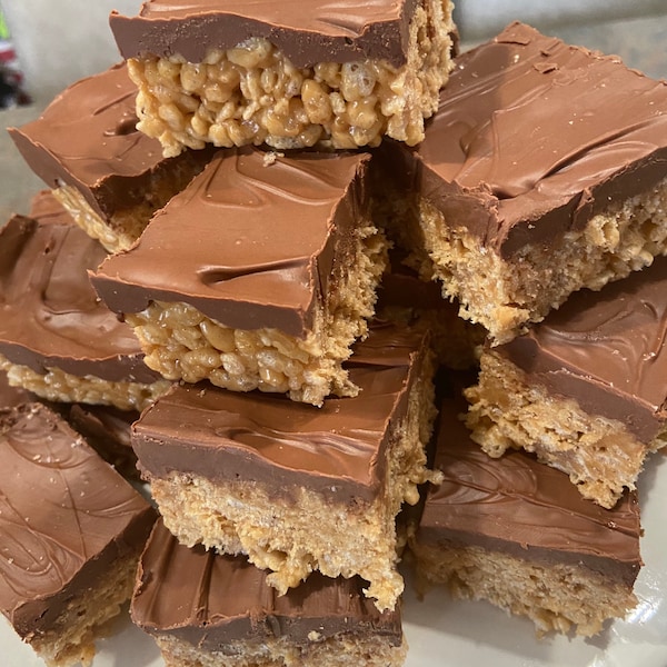 Scotcheroos - Peanut Butter Chocolatey Butterscotch Treat / Desert