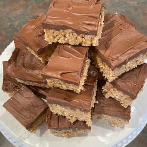 Scotcheroos Peanut Butter Chocolatey Butterscotch Treat / Desert image 8