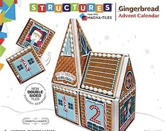 Magna Tiles Gingerbread Advent Calendar 15 Piece Double Sided