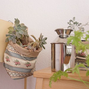 Plant pot basket medium Fabric basket Home organisation basket Decorative basket Waterproof basket model CABILA FLORAL MEDIUM image 5