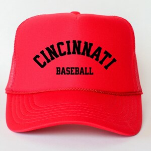 Cincinnati Baseball Hat | Cincinnati Retro Trucker Hat | Cincinnati Hat for Her | Baseball Trucker Hat | Cincinnati Baseball