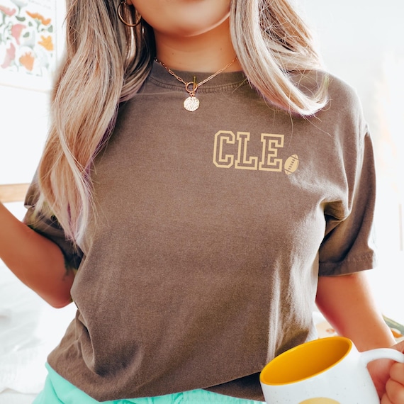 Cleveland Football T-Shirt | Minimalist Heavyweight Unisex Tee