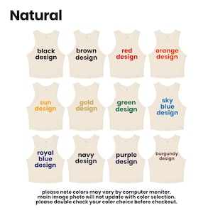 a collection of 12 different tank tops, each with a unique color design, arranged in a grid pattern.