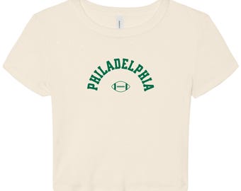 Philadelphia Football Baby Tee | Fitted Ribbed Shirt