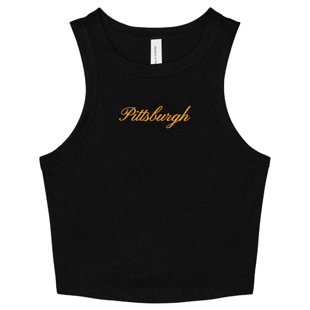 Pittsburgh Script Crop Top | Football, Baseball Game Day Tank - Etsy
