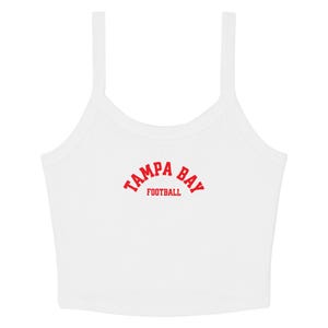 Tampa Bay Football Crop Top | Ribbed Spaghetti Strap Tank