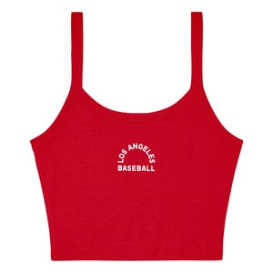Los Angeles Baseball | Los Angeles Crop Top | Baseball Game Outfit | Baseball Baby Tank | Minimalist Baseball Shirt | The Game Day Edit