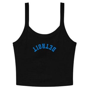 Detroit Football Crop Top | Game Day Spaghetti Strap Tank