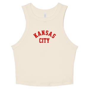 Kansas City Football Crop Tank | Ribbed Racerback, Game Day