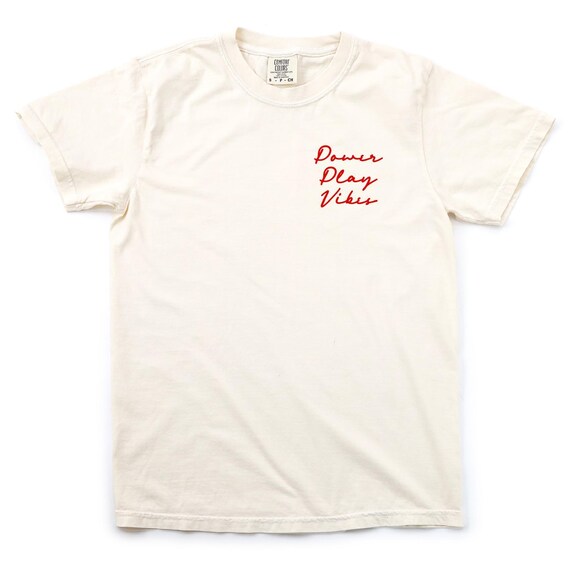 Power Play Vibes Hockey Shirt | Garment Dyed Unisex Tee