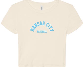 Kansas City Baseball Crop Top | Women's Baby Tee