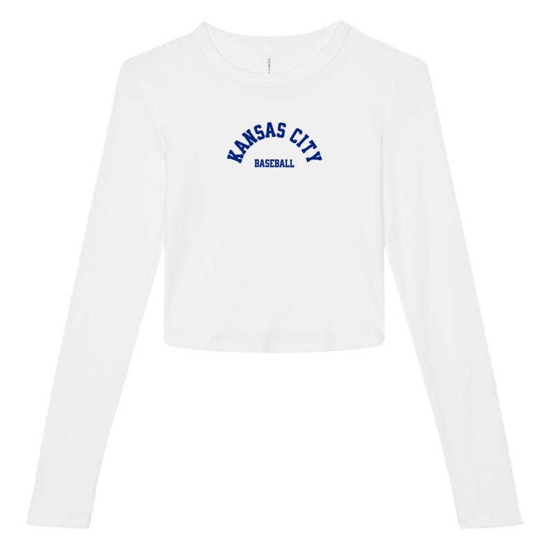 Kansas City Baseball Baby Tee | Long Sleeve Fitted Shirt zdjęcie 1