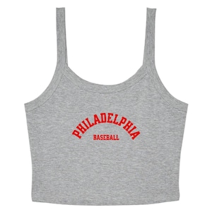 Philadelphia Baseball | Philadelphia Crop Top | Baseball Game Outfit | Baseball Baby Tank | Minimalist Baseball Shirt | The Game Day Edit