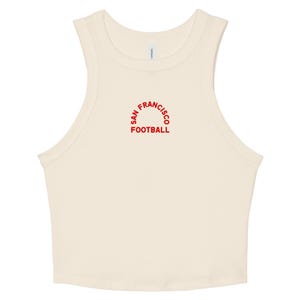 San Francisco Football Crop Tank | Micro Ribbed Racerback