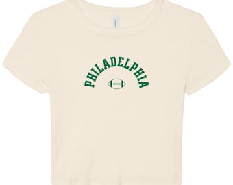 Philadelphia Football Baby Tee | Fitted Ribbed Shirt