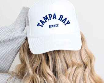 Tampa Bay Hockey Hat: Retro Trucker or Baseball Cap