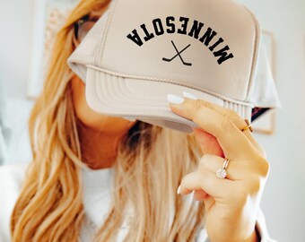 Minnesota Hockey Trucker Hat | Retro Style Cap