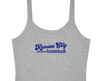 Kansas City Baseball Crop Top | Fitted Game Day Tank