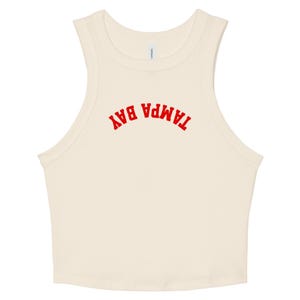 Tampa Bay Football Crop Top | Micro Ribbed Racer Tank