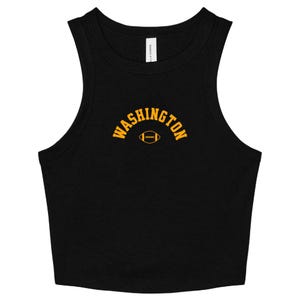Washington Football Crop Top | Ribbed Racer Tank