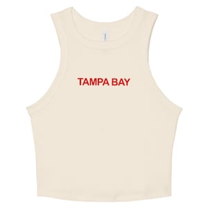 Tampa Bay Football Crop Tank | Ribbed Racerback, Trendy Sports Apparel