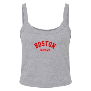 Boston Baseball | Boston Crop Top | Baseball Game Outfit | Baseball Baby Tank | Minimalist Baseball Shirt | The Game Day Edit