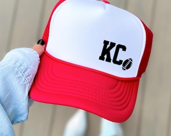 Kansas City Football Hat | Retro Red Trucker, Game Day Style