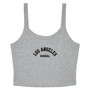 Los Angeles Baseball | Los Angeles Crop Top | Baseball Game Outfit | Baseball Baby Tank | Minimalist Baseball Shirt | The Game Day Edit