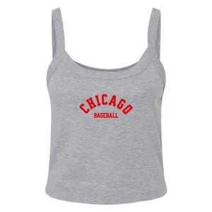 Chicago Baseball Crop Top | Game Day Micro Ribbed Tank