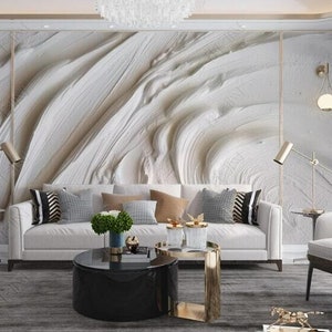 Cream Plaster Style Texture Wallpaper Mural