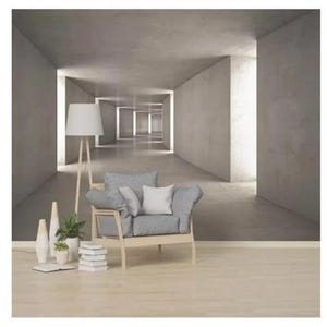 Custom 3D Space Wall Mural: Grungy Nordic Decor
