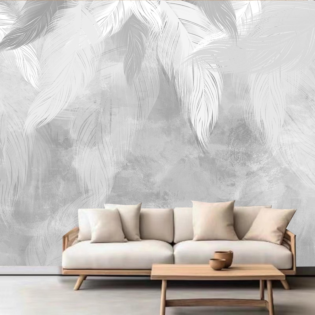 Coloroll Feather Silver Glitter Mono Wallpaper M0925 - Intu-DIY