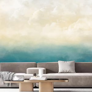Abstract Sea Landscape Clouds and Storm Nature Wallpaper Wall Mural Home Decor