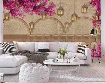 3D Flora Pink Floral Wallpaper Wall Mural Home Decor