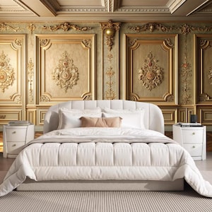 Golden Mouldings 3D Wallpaper Mural: Classic Home Decor