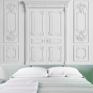 Classic Interior Cornice Moldings Wallpaper Mural: Custom Size