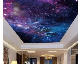 Beautiful Starry Sky Ceiling Wall Painting Living Room Bedroom Wallpaper Wall Mural