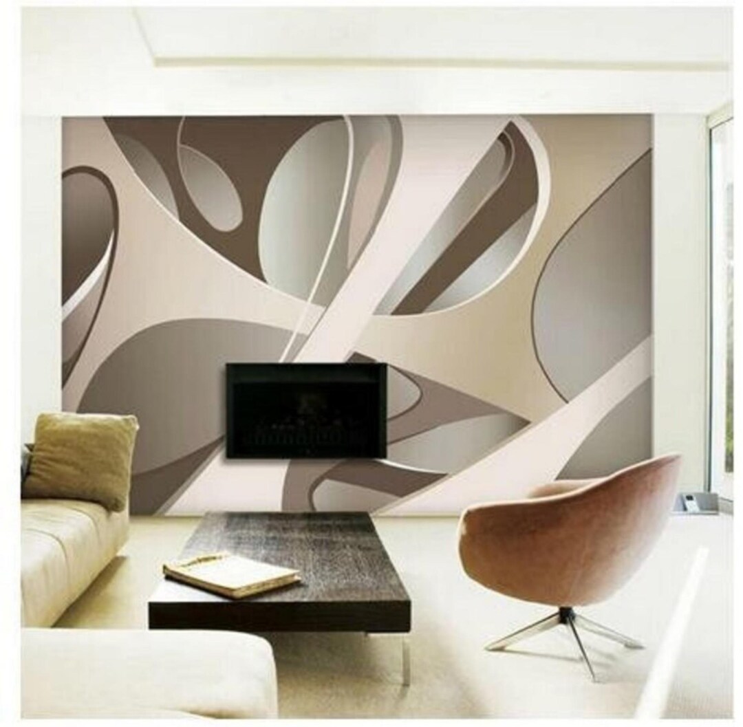 Modern Living Room 3D Abstract Geometric Large Wall Painting Wall Mural ...