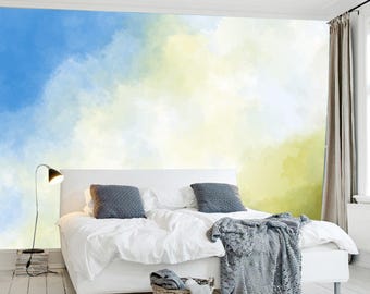 Abstrakte blaue und weiße Wolken Natur Landschaft Wallpaper Wandbild Wohnkultur