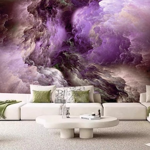 Abstract Cloudscape Wallpaper Mural: Nature Landscape Home Decor