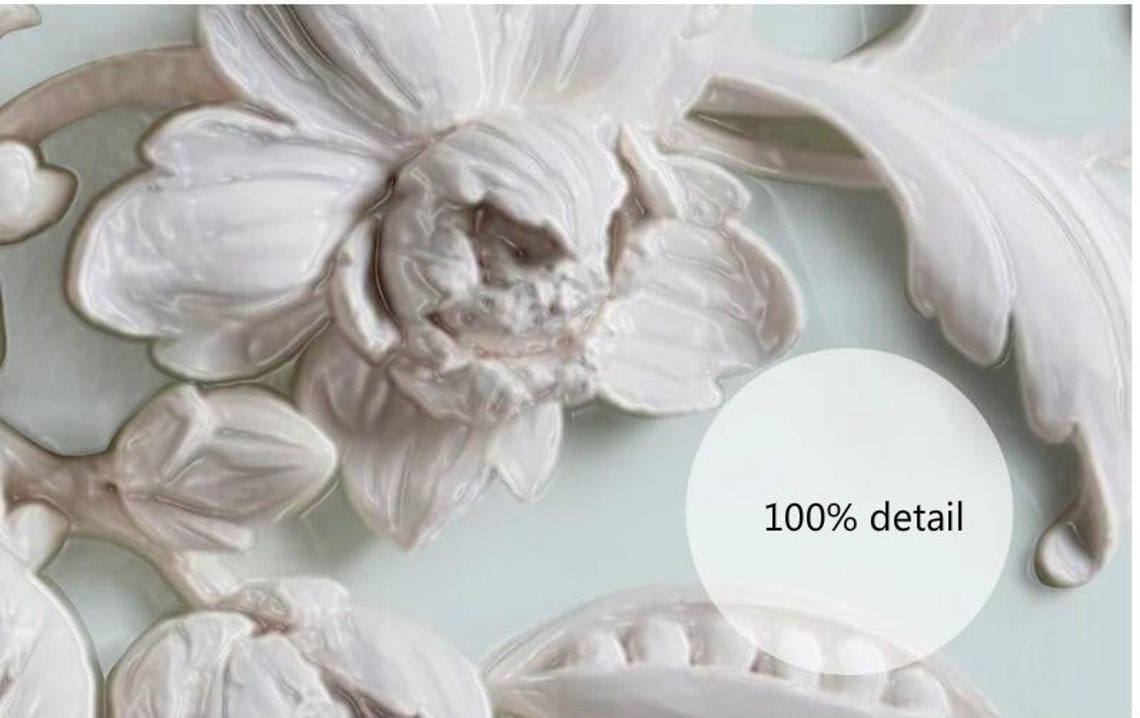 3D European Embossed White Flower Rose Wallpaper Hand Painted Etsy