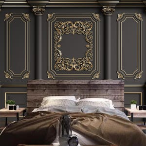 3D Classic Interior Mouldings Wallpaper Wall Mural Home Decor